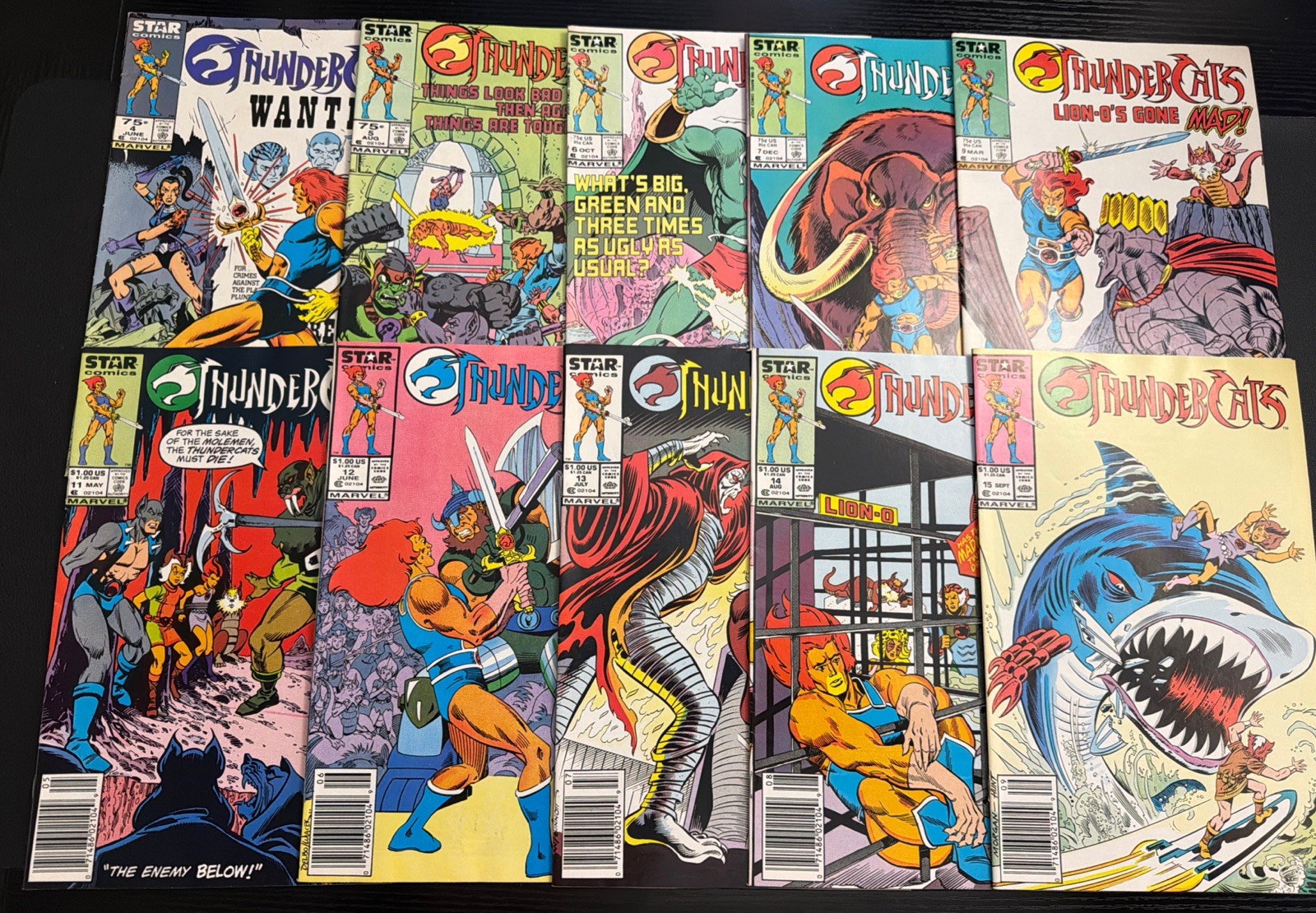 ThunderCats #4-7 9 11-15 (Star Marvel 1986) 🔥10 Issue NEWSSTAND Lot