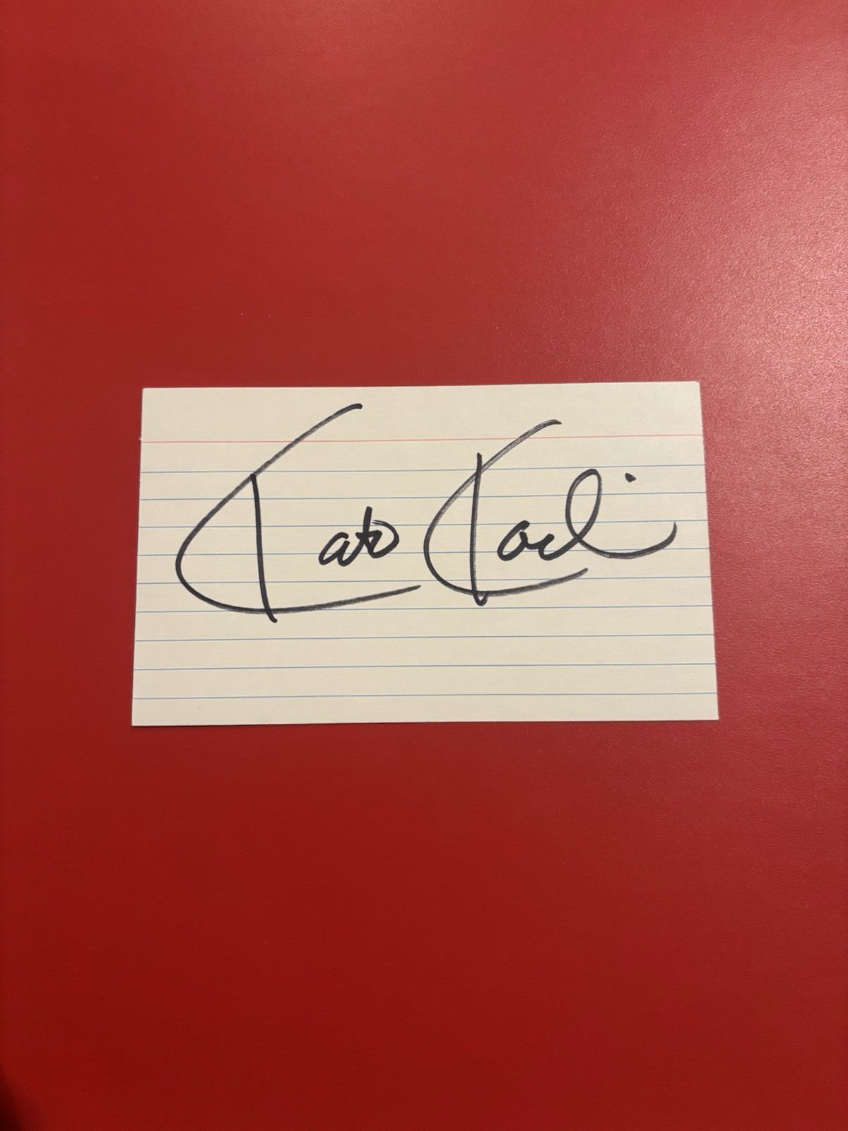 Kato Kaelin Hand Signed Index Card - Reality Star Kato Kaelin Hand Signed Index Card - Reality Star