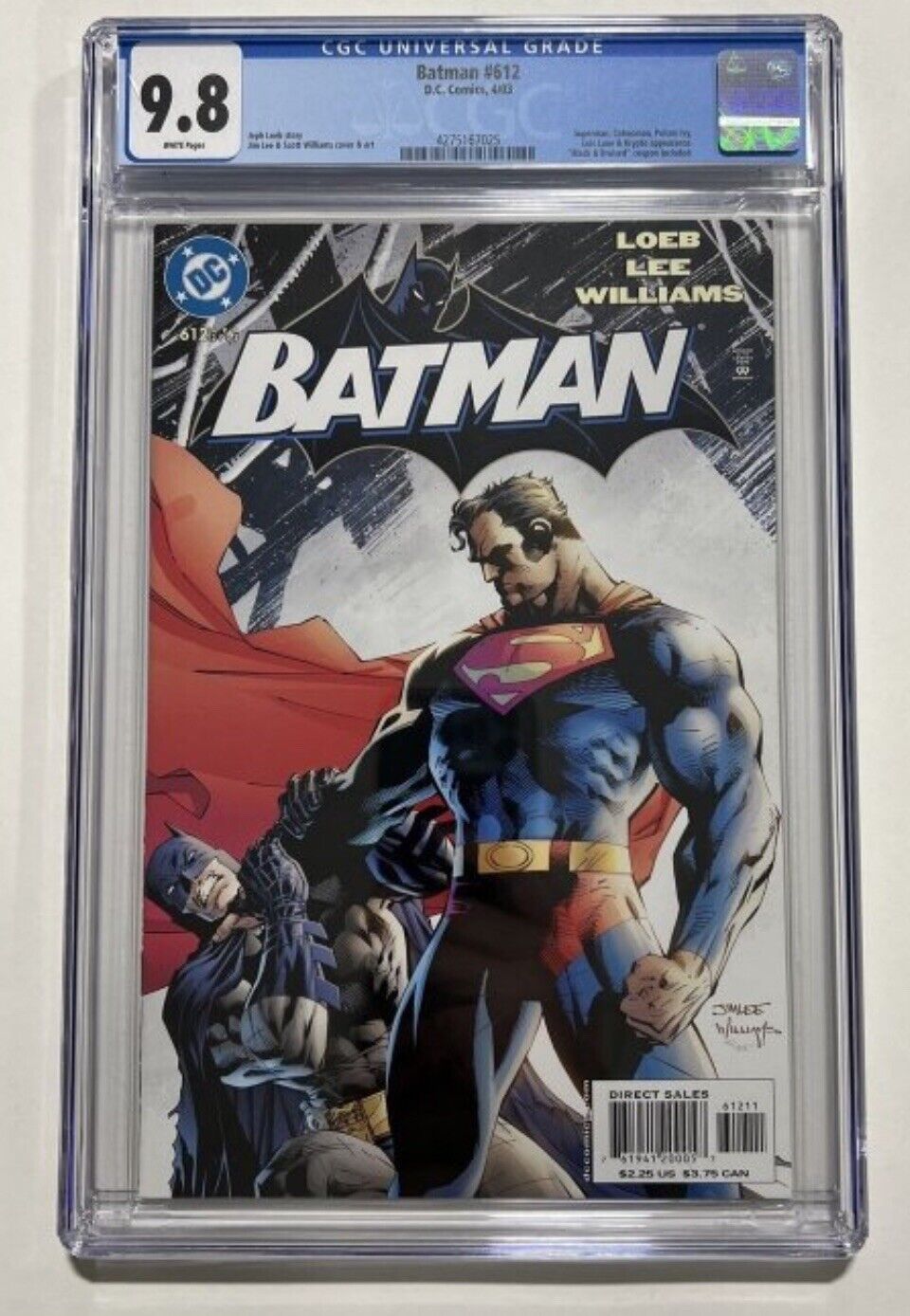 DC Comics Batman #612 CGC 9.8 Jim Lee Superman Hush Key Issue Rare