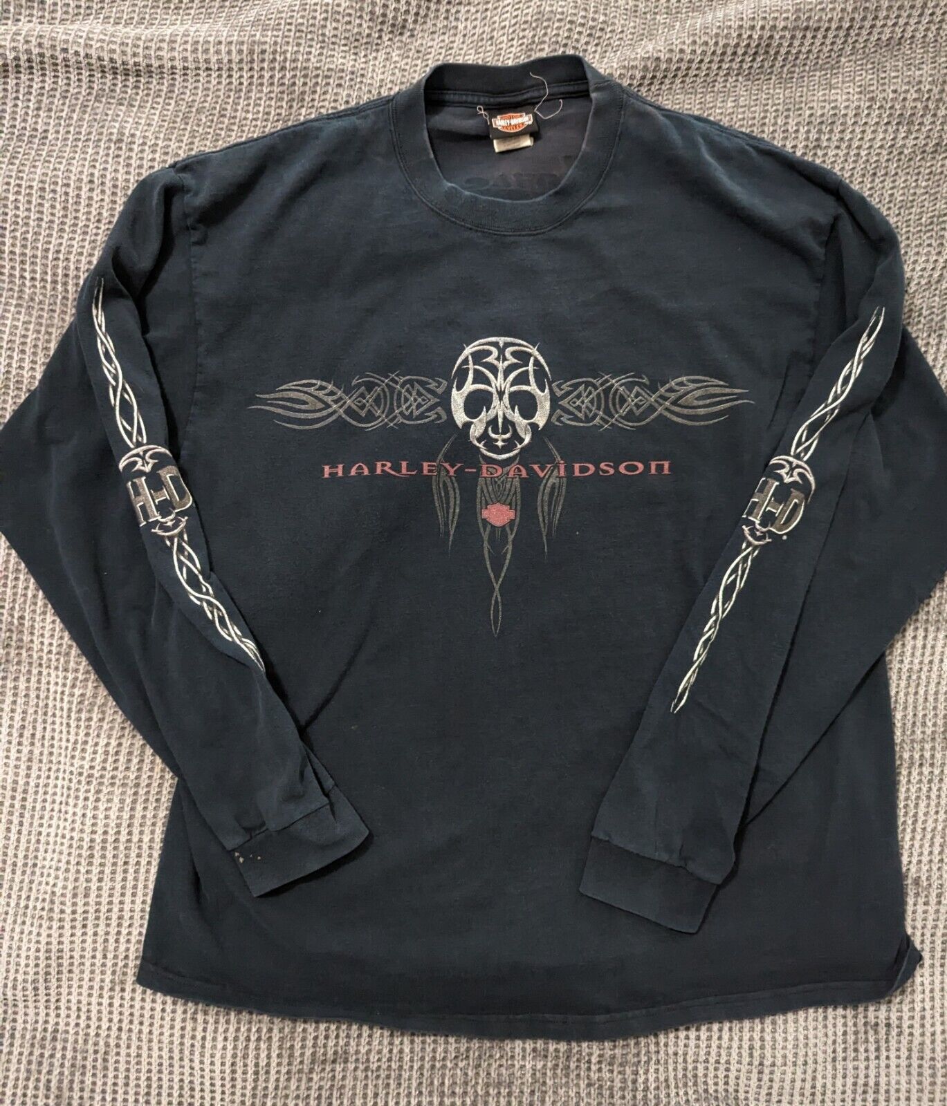 Vintage 2001 Harley Davidson Long Sleeve Shirt Sz XL