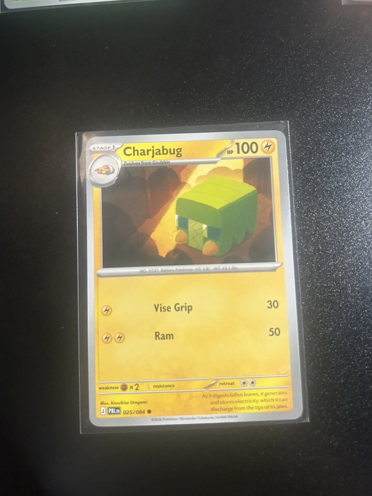 2023 POKEMON SCARLET AND VIOLET PALDEA EVOLVED #25 CHARJABUG HOLO /084
