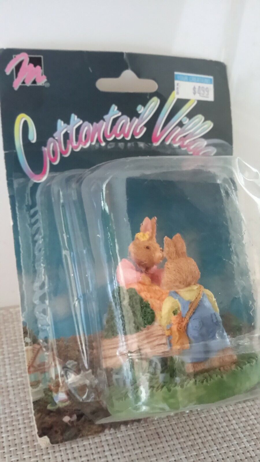 Vintage 1992 CottonTail Village by Mangelsen's Rabbit Bunny Figurines Pre-owned