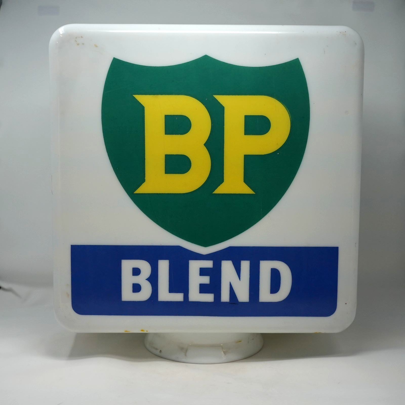 Vintage 1940 BP Blend Glass Petrol Pump Globe Gas Station Oil Made In England