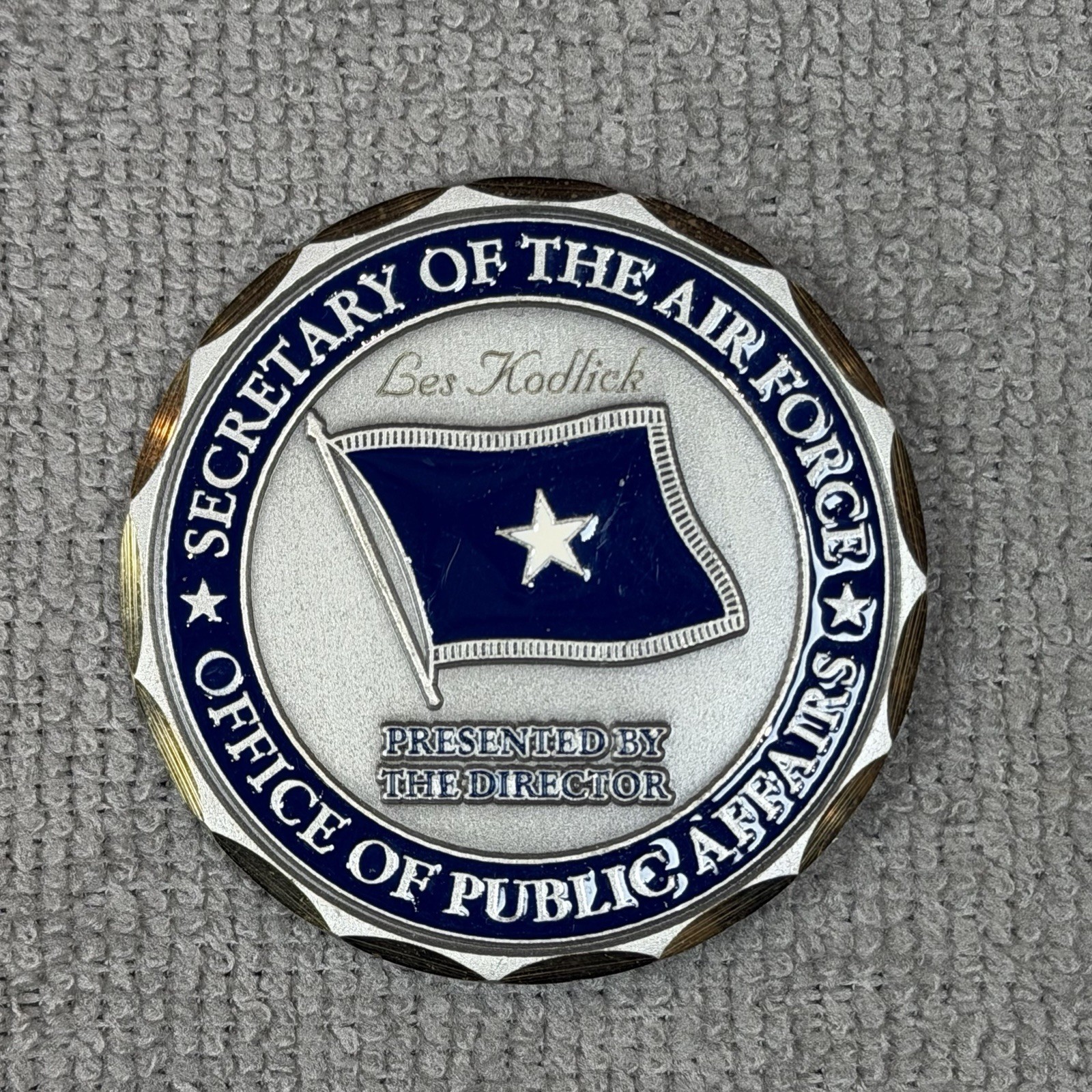 USAF Brig Gen Les Kodlick Secretary Air Force Public Affairs Challenge Coin USAF Brig Gen Les Kodlick Secretary Air Force Public Affairs Challenge Coin