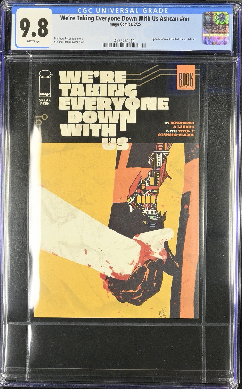 We’re Taking Everyone Down With Us/You’ll Do Bad Things Ashcan #1 CGC 9.8 We’re Taking Everyone Down With Us/You’ll Do Bad Things Ashcan #1 CGC 9.8