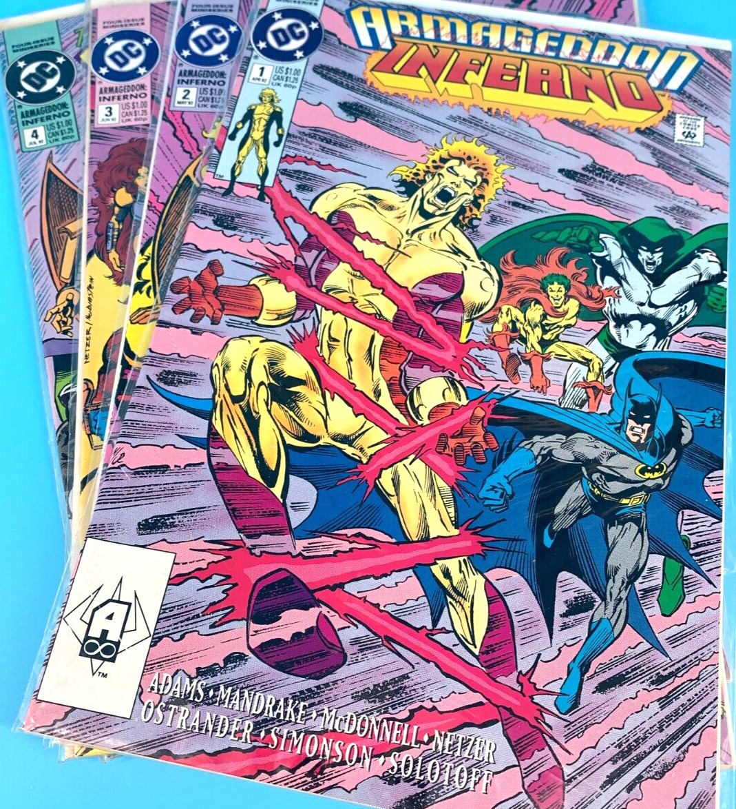 Armageddon Inferno # 1 2 3 4 Complete Set; Lot of 4, DC COMICS; 1992 VF/NM