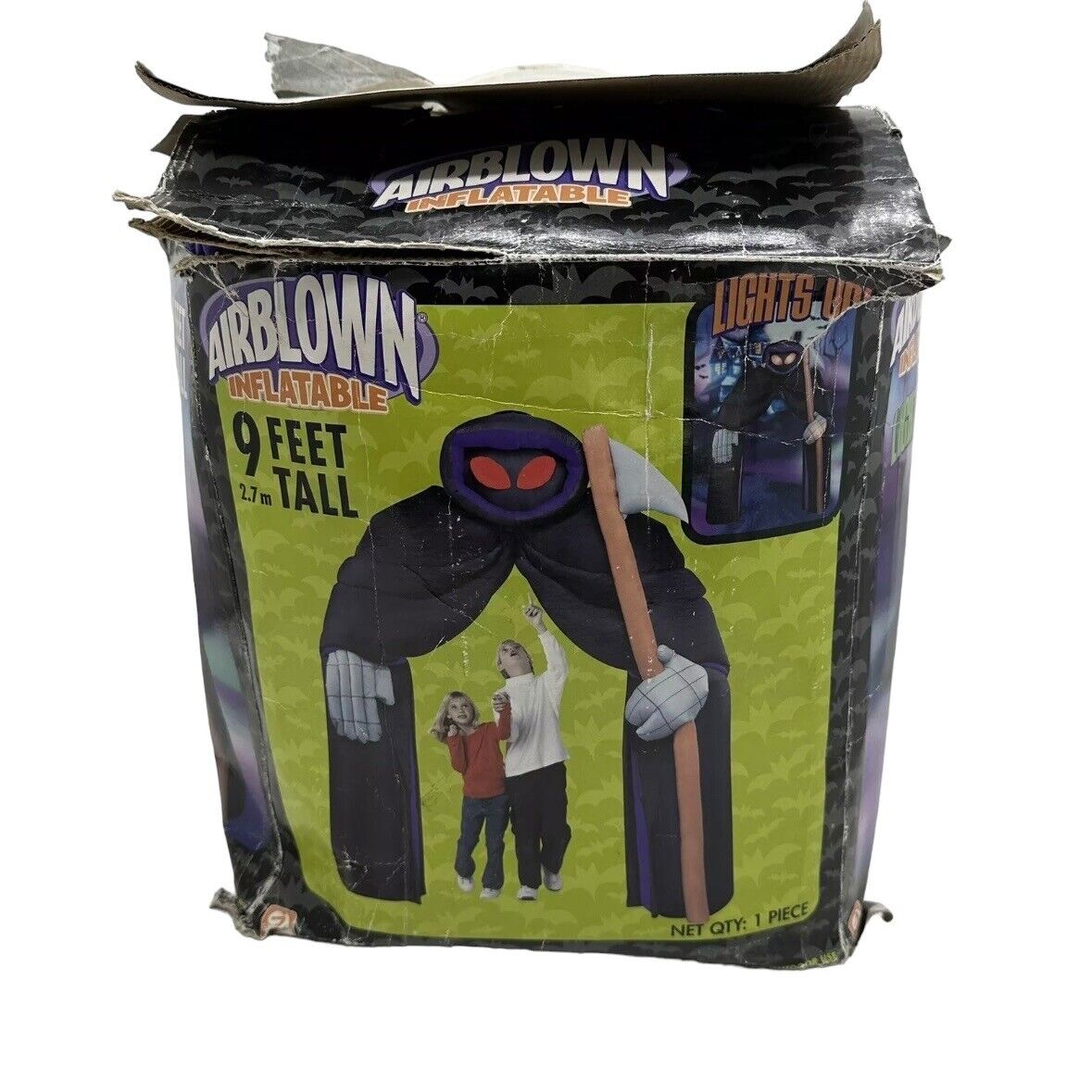 Gemmy Airblown Inflatable Halloween Grim Reaper Archway 9ft Haunted House Lights
