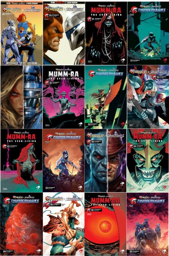 Thundercats X Silver Hawks Complete Crossover Event, Variant Cover Set 1-15 Thundercats X Silver Hawks Complete Crossover Event, Variant Cover Set 1-15