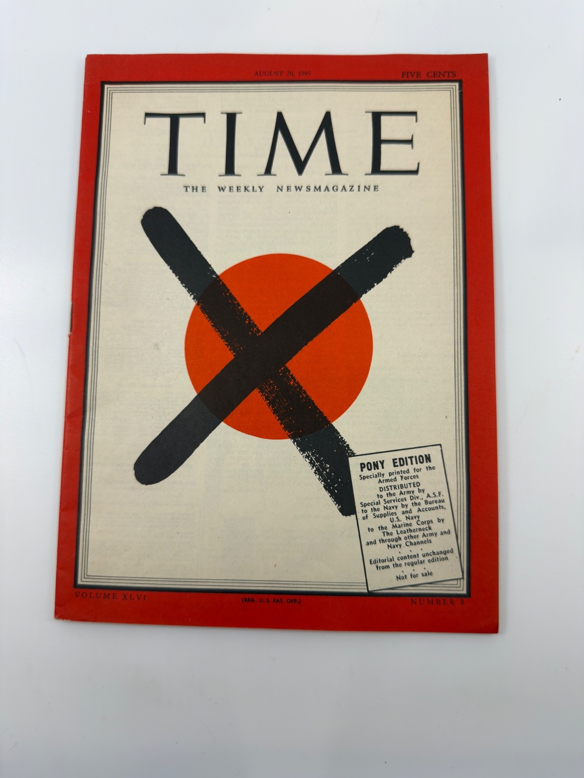 TIME Magazine, August 20, 1945, Pony Edition WWII End of War Japan Surrender TIME Magazine, August 20, 1945, Pony Edition WWII End of War Japan Surrender