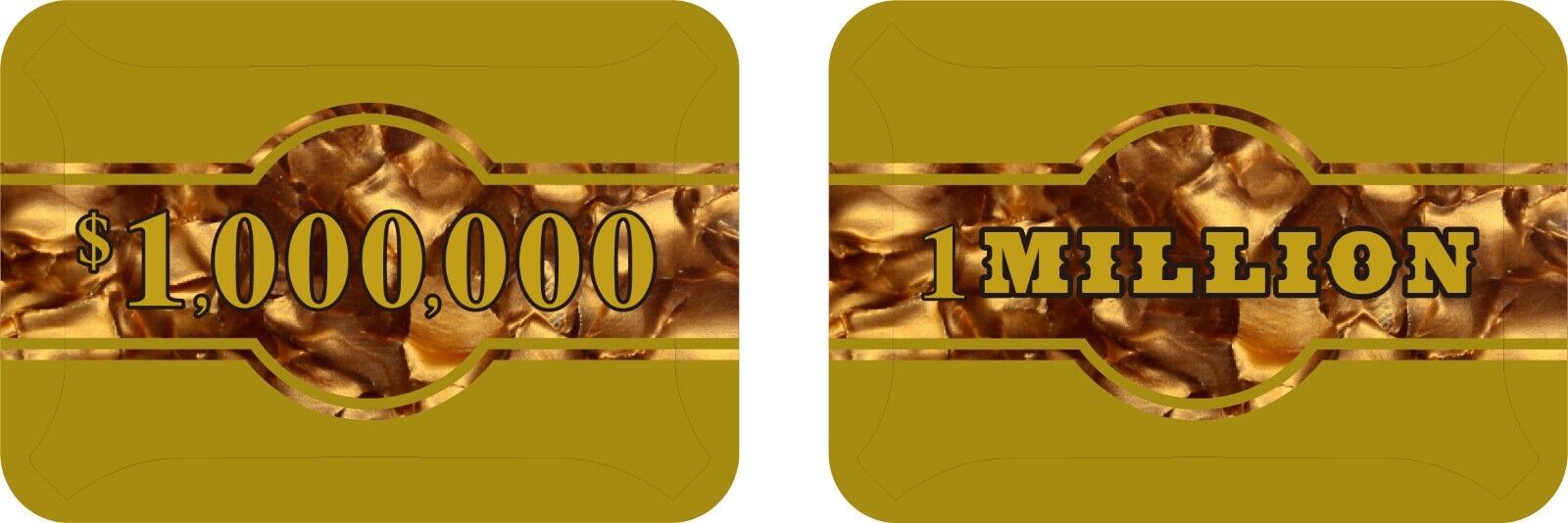 High Stakes $1,000,000 Poker Plaque Premium Quality NEW Double Sided