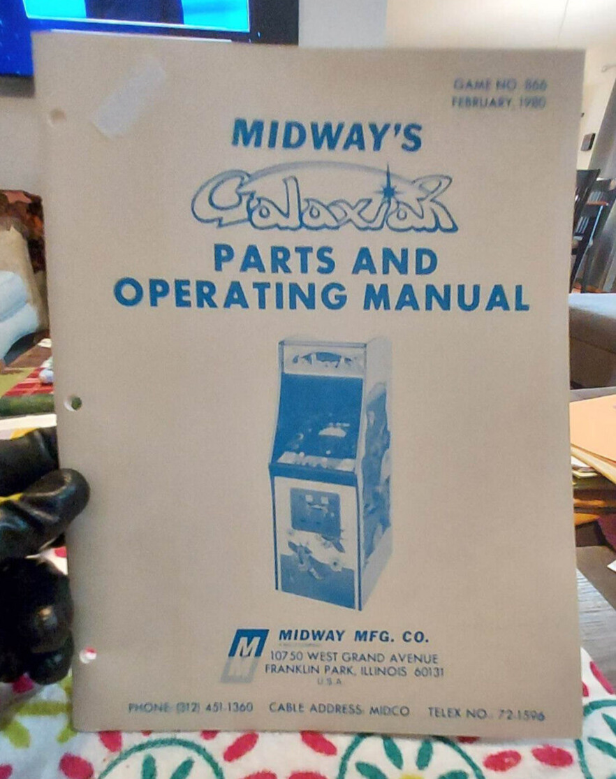 Midway galaxian original manual
