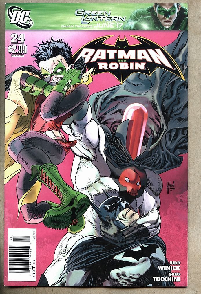 Batman And Robin #24-2011 vg+ 4.5 Newsstand Variant Cover DC Comics