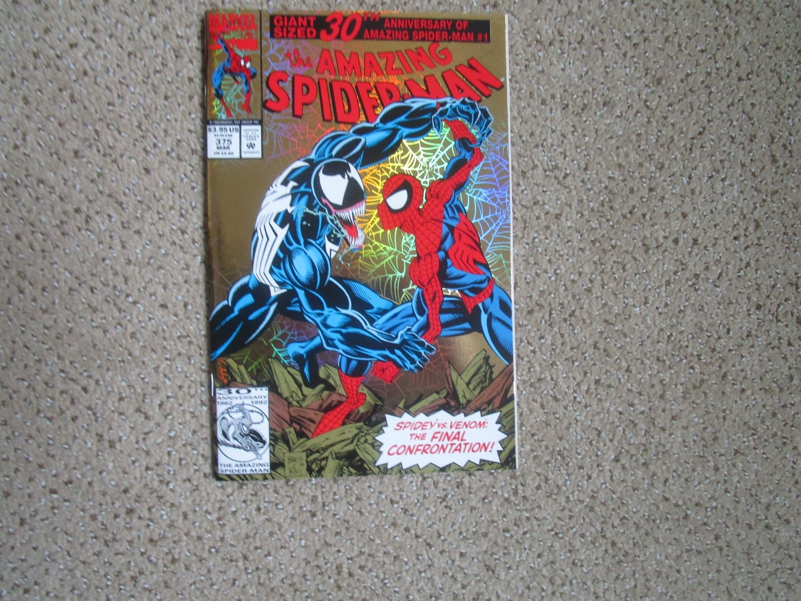The Amazing Spider-Man #375 (Marvel Comics March 1993) SMOKE FREE HOME