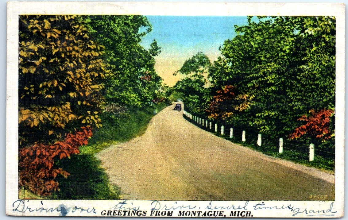 Postcard - Greetings from Montague, Michigan, USA