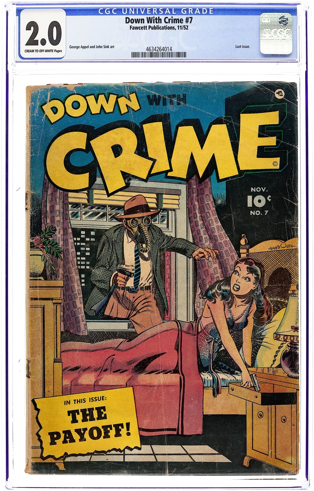 Down with Crime #7 CGC 2.0 1952 4634264014