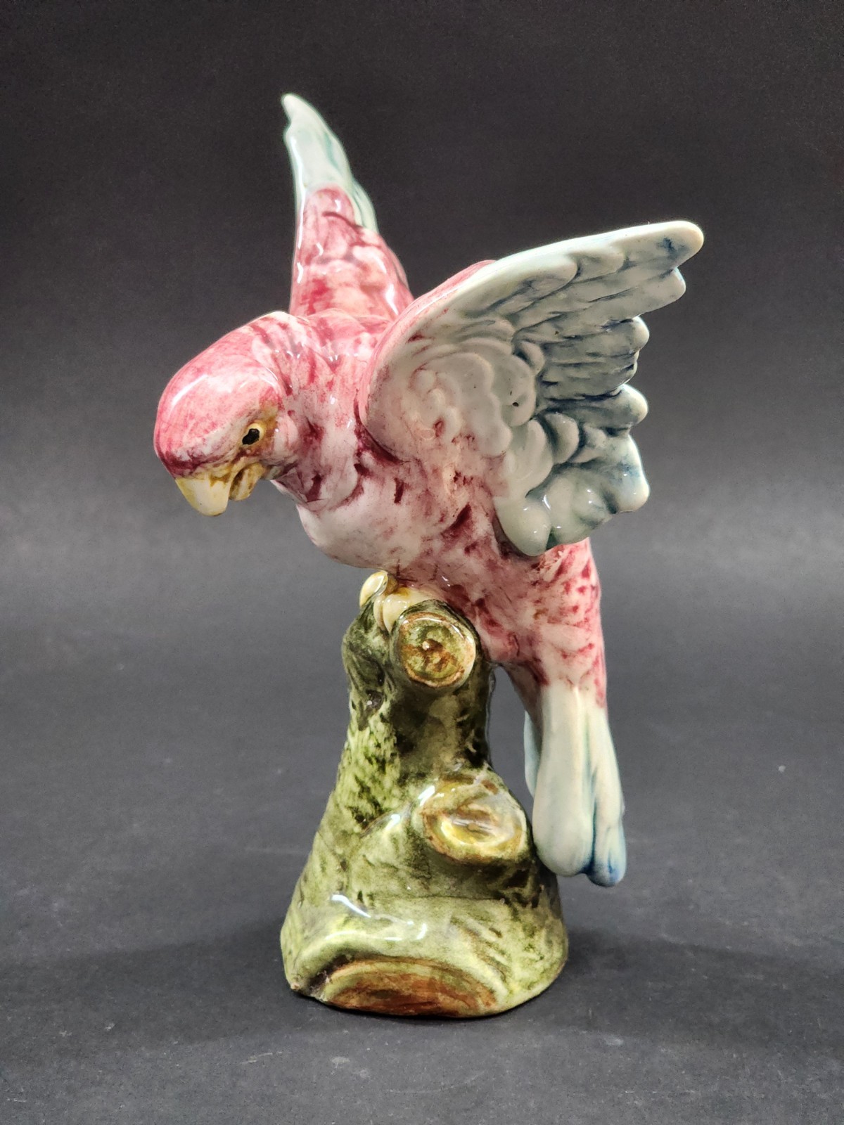 Vintage Royal Dux Bohemia Pink Cockatoo Figurine Green Mark Birds Czech C. 1918 Vintage Royal Dux Bohemia Pink Cockatoo Figurine Green Mark Birds Czech C. 1918