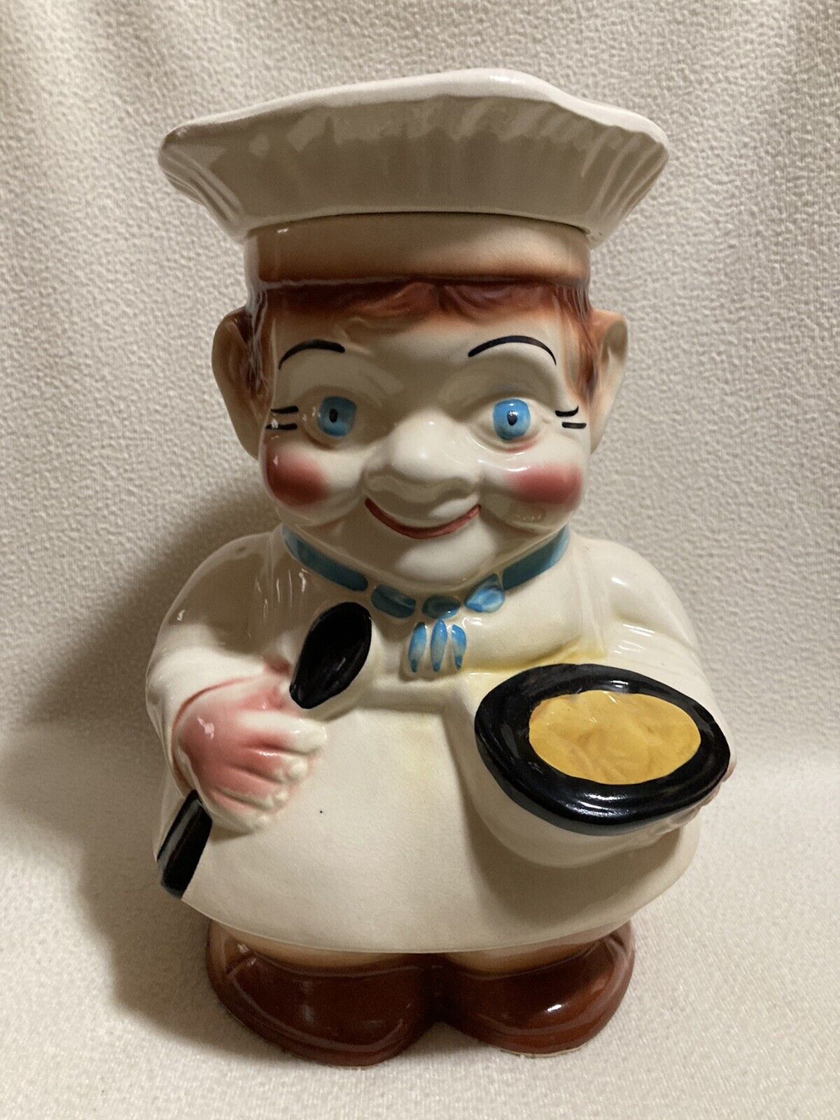 Vintage 1950's Roseville Pottery Ohio RRP Co Happy Chef Cookie Jar #411