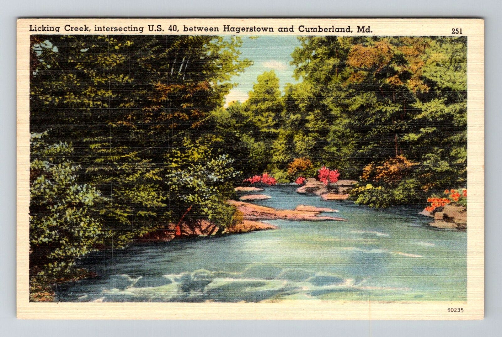 Hagerstown, MD-Maryland, Licking Creek Antique, Vintage Souvenir Postcard