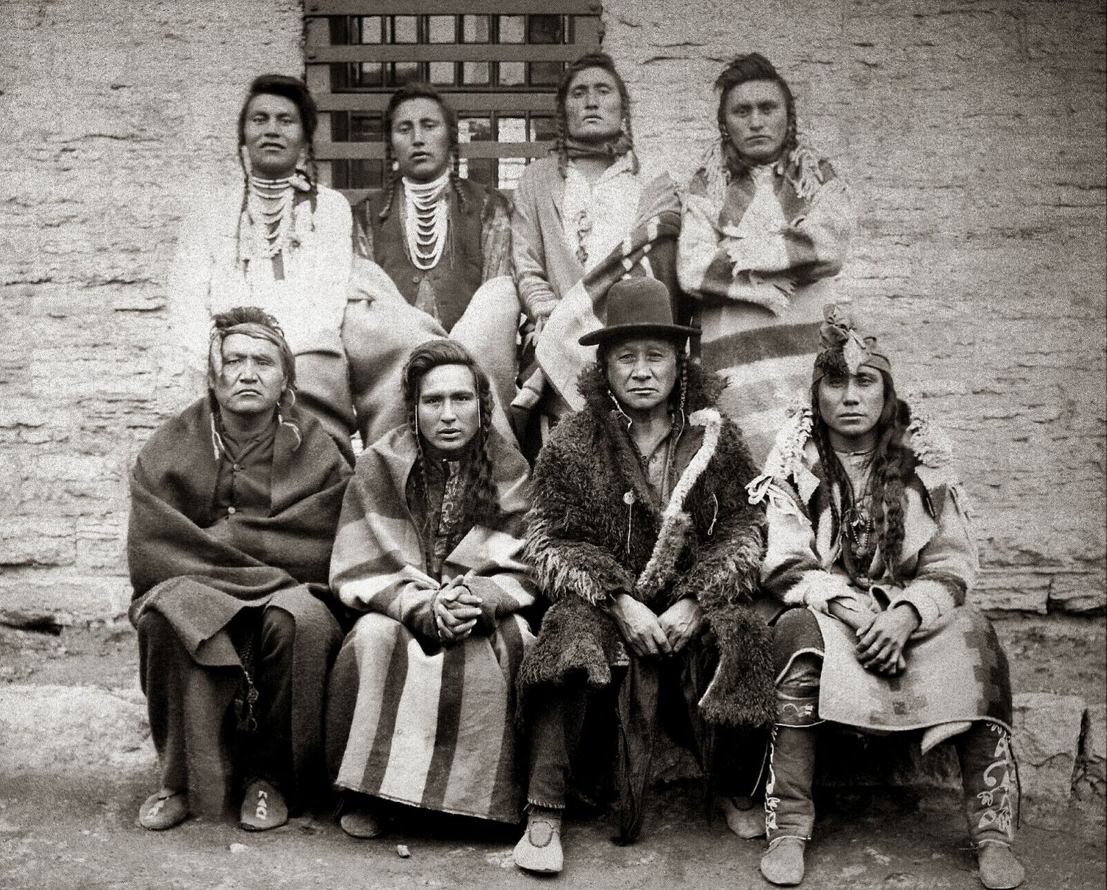 Native American CROW TRIBE Chiefs Captured by CUSTER Photo  (212-F)