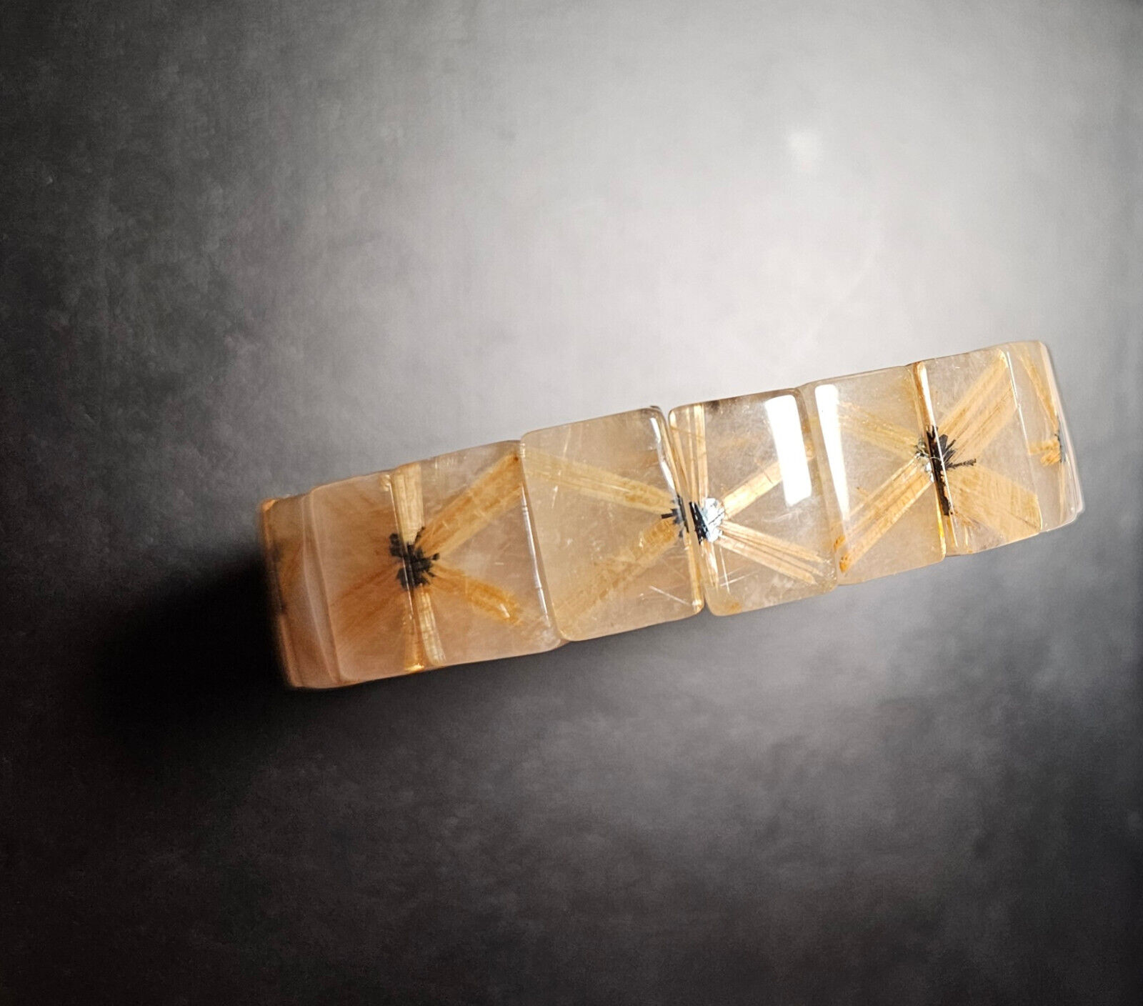 Rare Find Swallow Gold Rutilated Quartz Bracelet-Good Energy