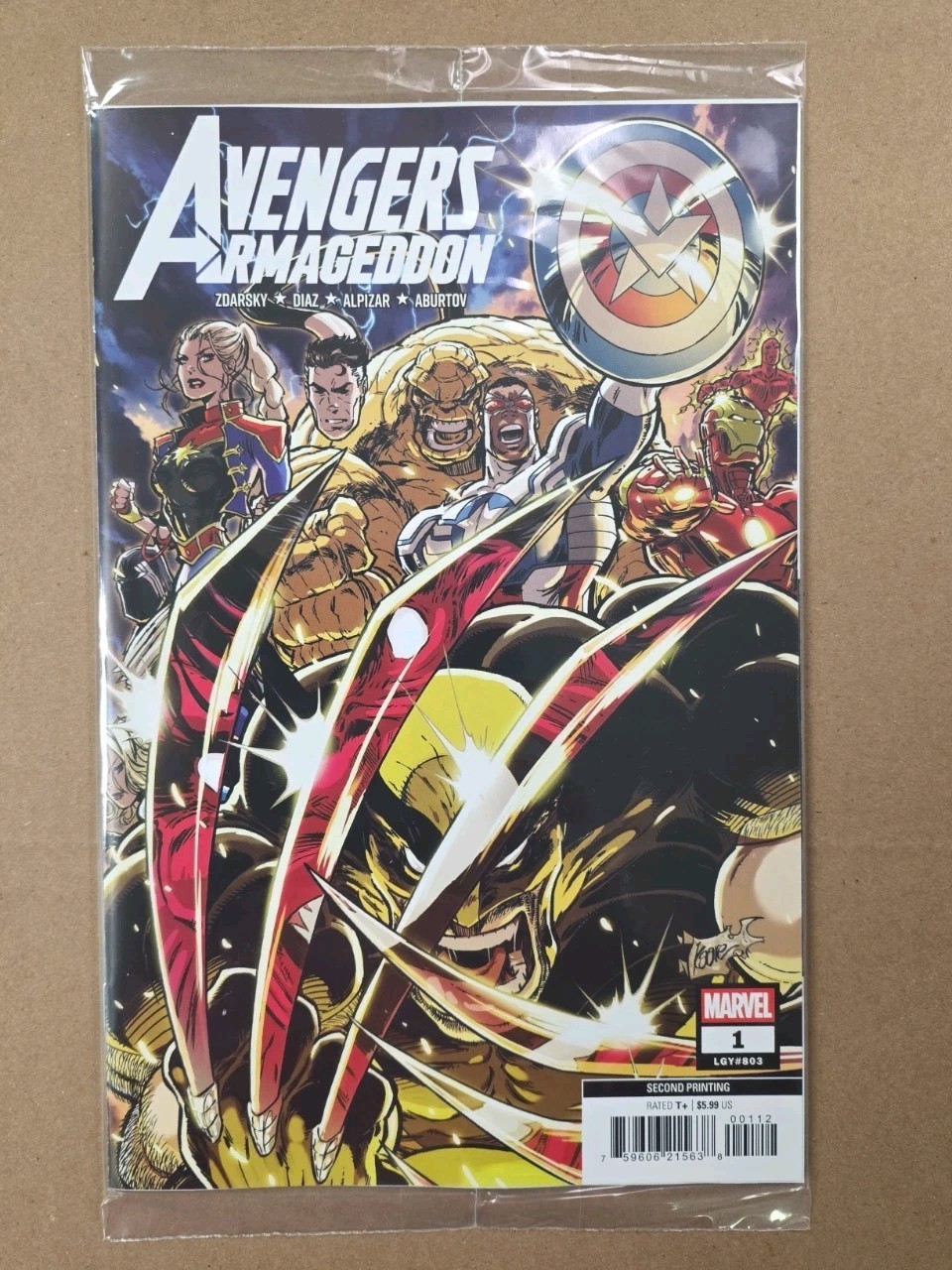 Avengers Armageddon #1 2nd Print Polybagged With MTG Card Kaare Andrew Magic