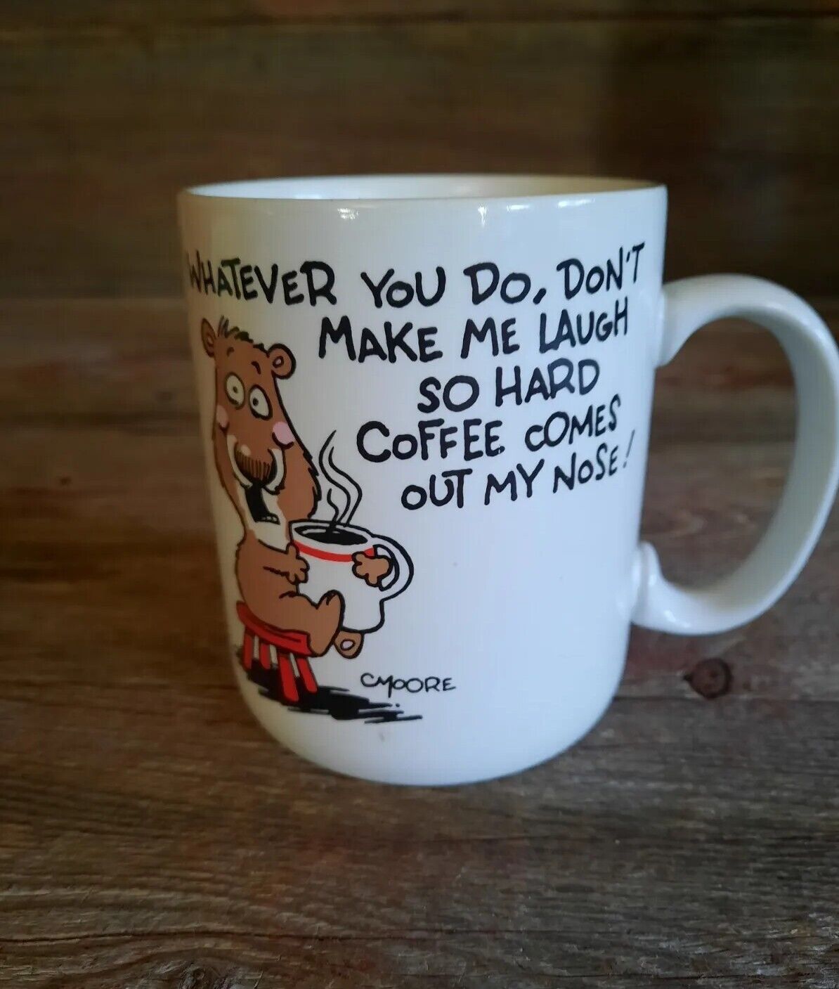 VTG Hallmark Shoebox 1988 Mug. Don't Make Me Laugh So Hard Coffee....Out My Nose