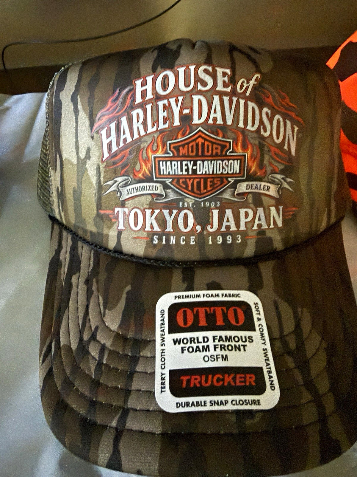 Harley-Davidson House of Harley-Davidson Tokyo Japan OTTO Trucker Hat