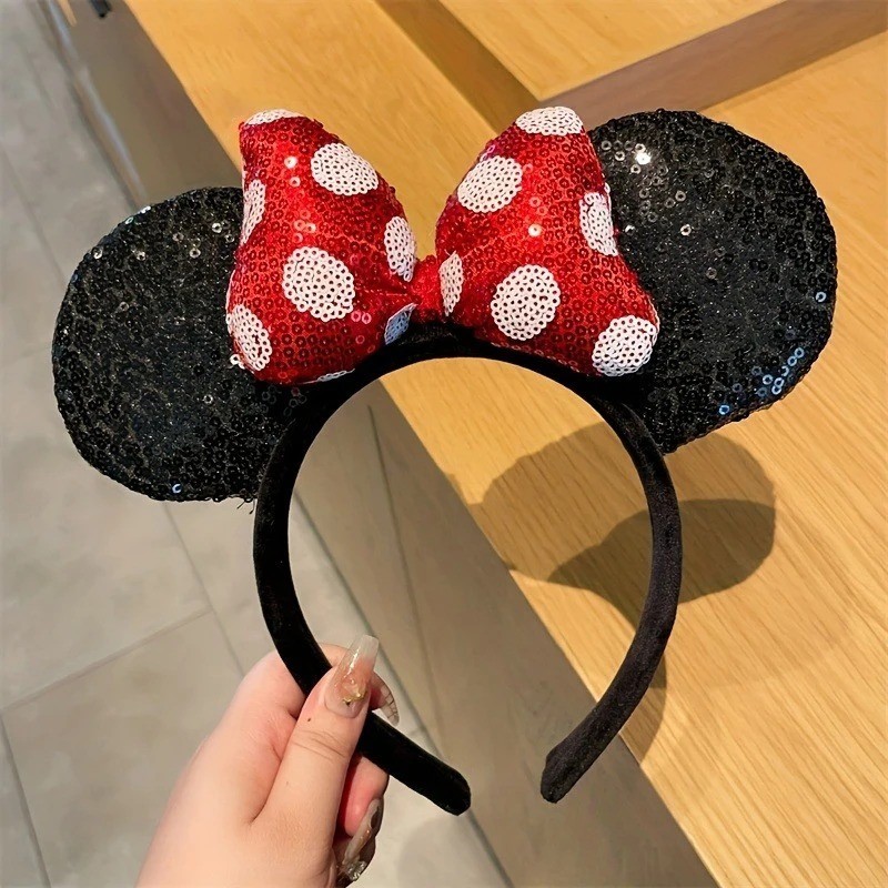 Disney Parks Minnie Mouse Bow Ears Headband Costume Party NWT