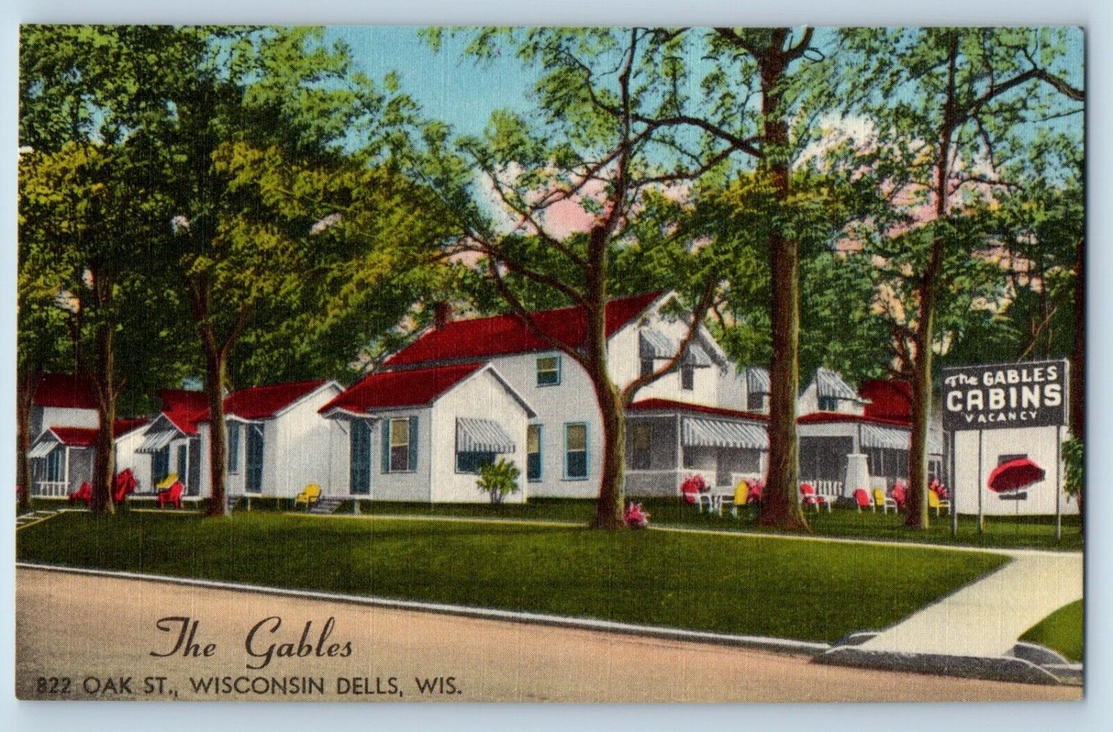 Wisconsin Dells Wisconsin WI Postcard The Gables Exterior Building 1940 Vintage