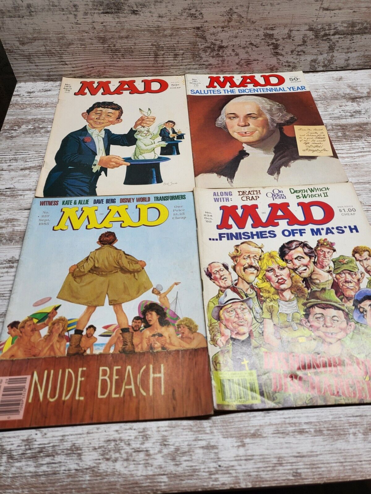 Mad Magazines Lot Of 4 nude beach mash ect...