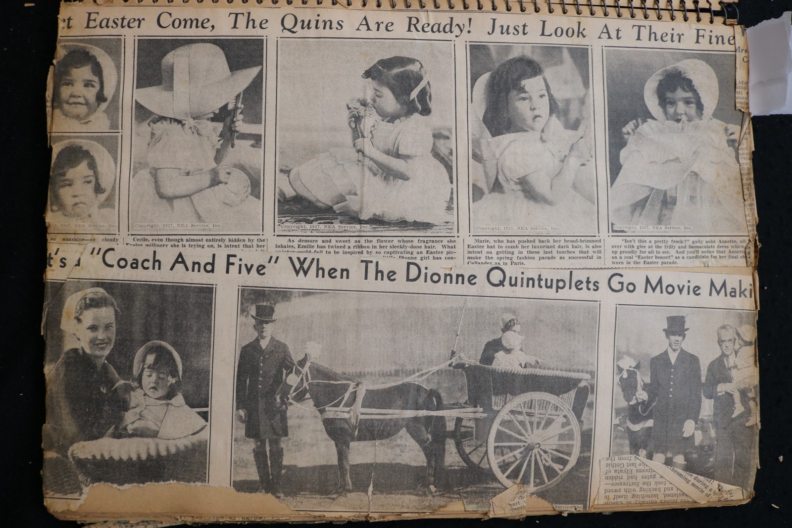 DIONNE QUINTUPLETS SCRAPBOOK, LOADED - E 24907