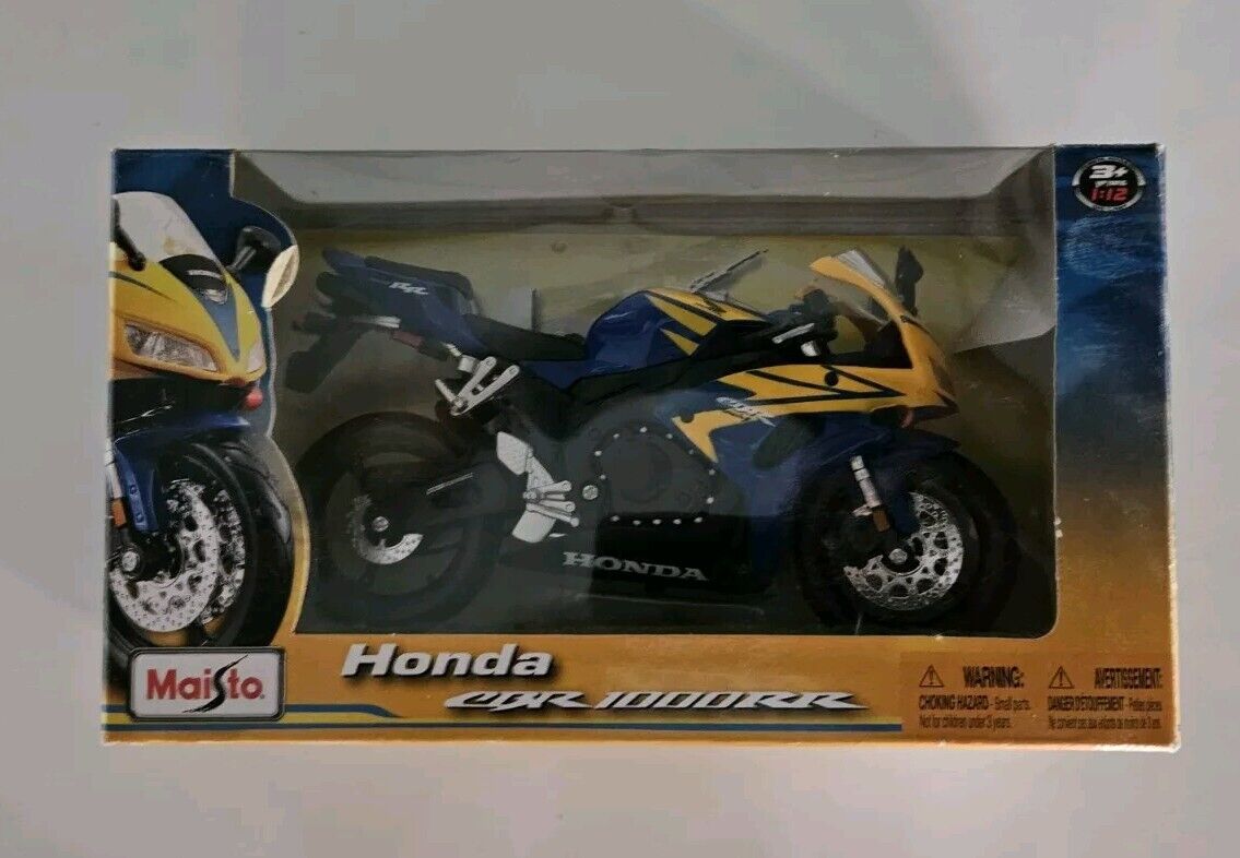 2008 Maisto Honda CBR 1000 RR 1/12 diecast Blue & Yellow