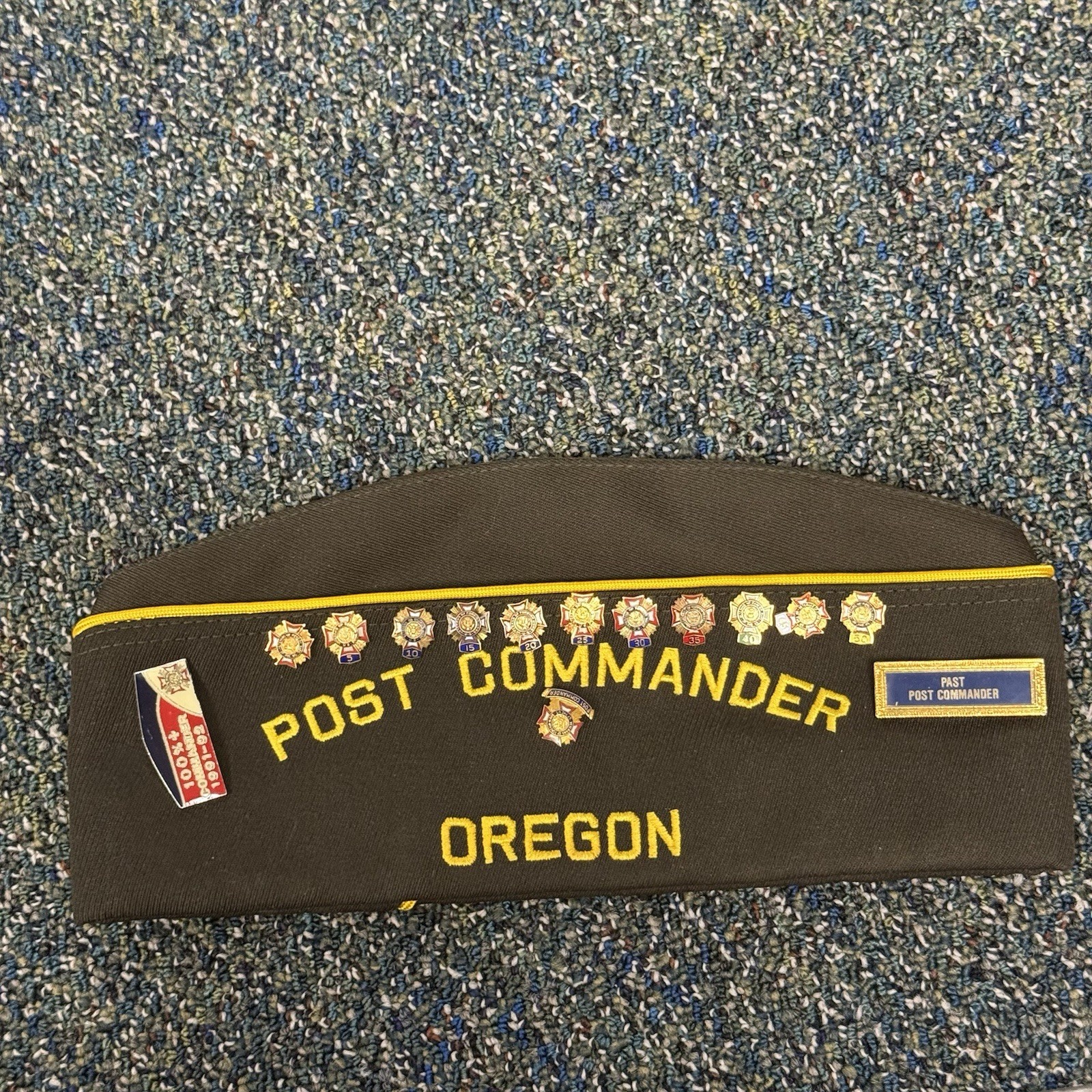 Vintage VFW Post Commander Garrison Cap Oregon Post 640 Militaria Pins Vintage VFW Post Commander Garrison Cap Oregon Post 640 Militaria Pins