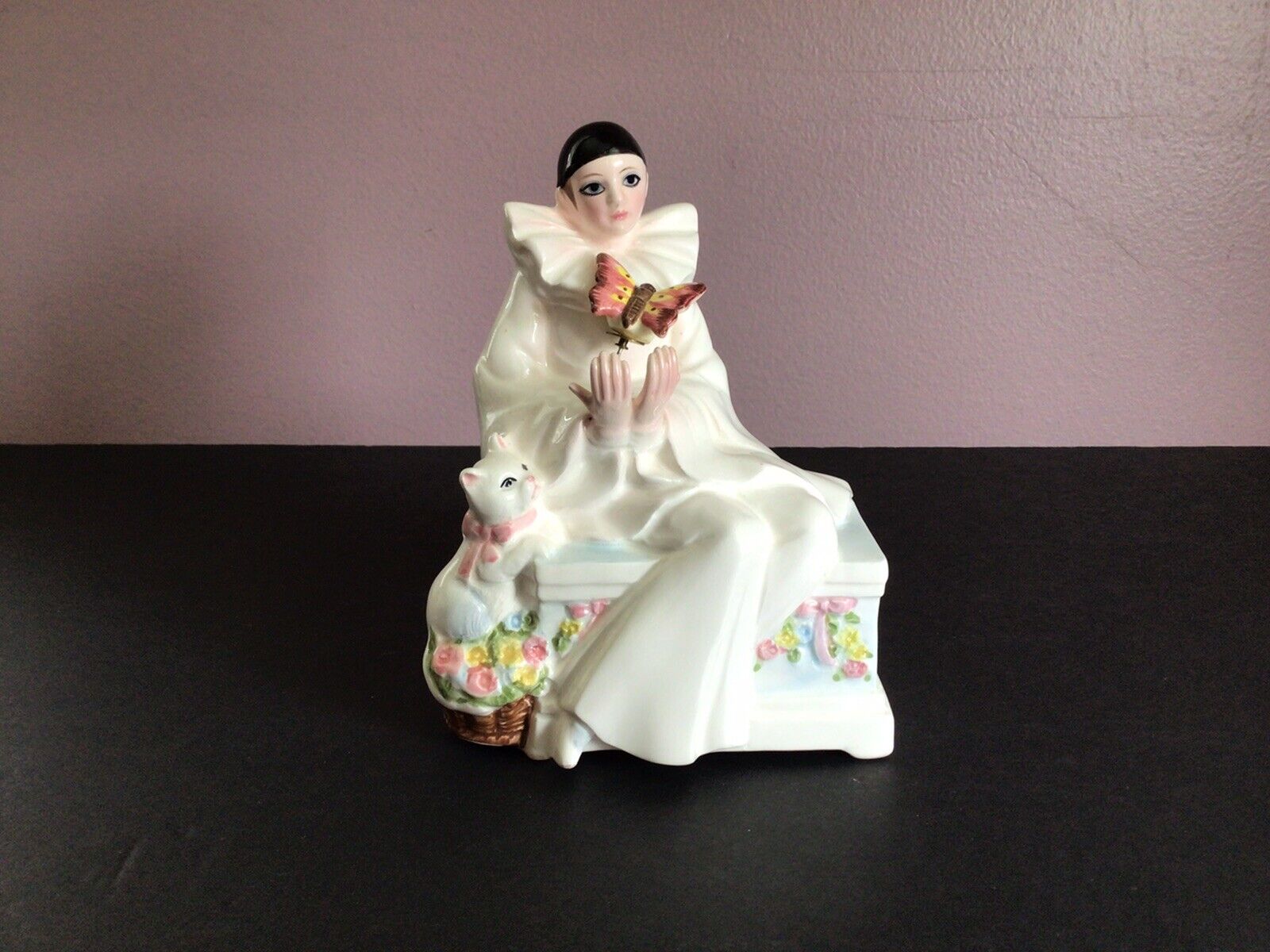 VTG Schmid Pierrot Love Mime Musical Figurine “Younger Than Spring Times” 1981