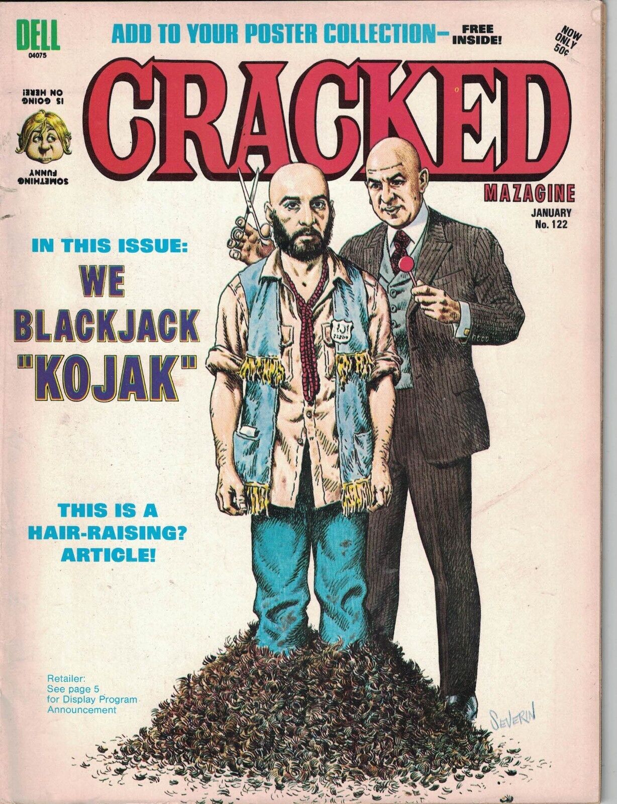 1975 Cracked January #122 - Kojak; Garbage King; Pappion; Staying thin forever;