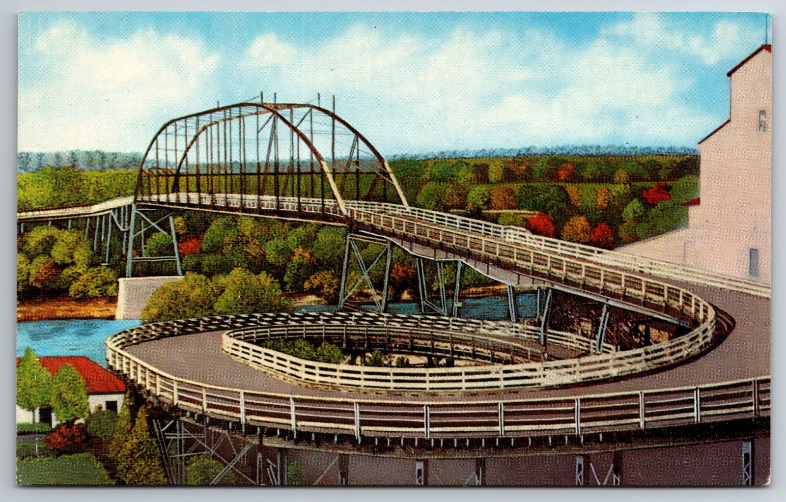 MN, Hastings, Spiral Bridge, Vintage Postcard