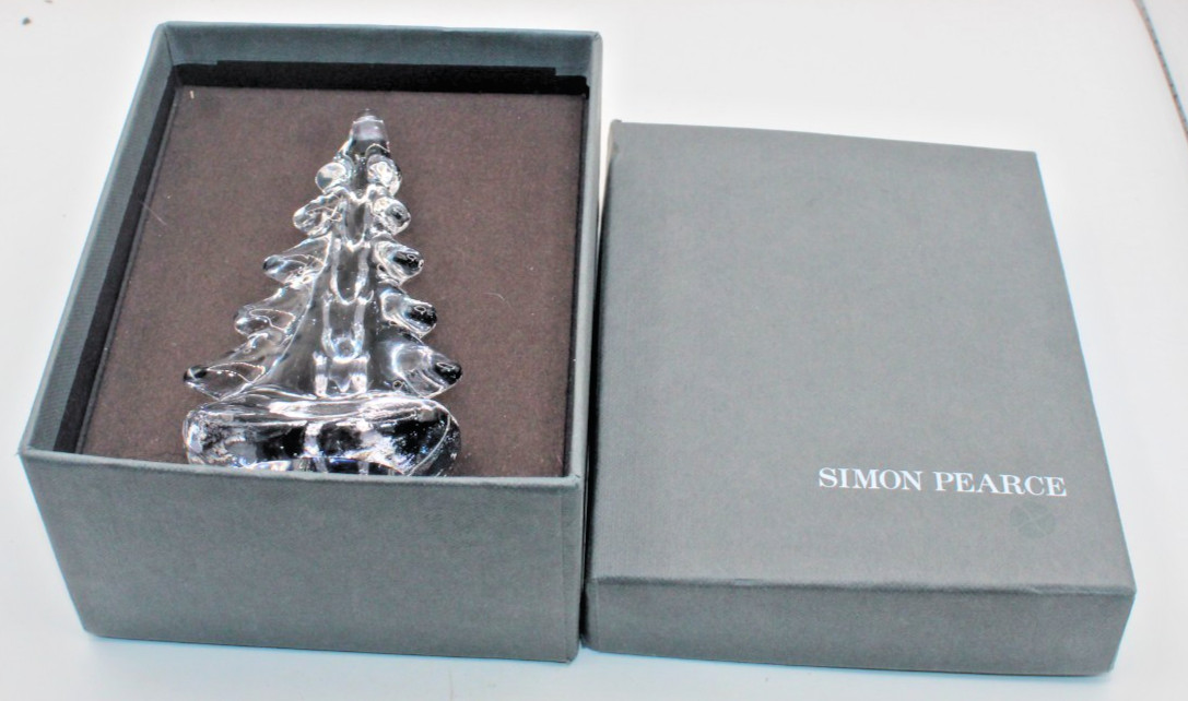 SIMON PEARCE VERMONT GLASS EVERGREEN IN BOX #25