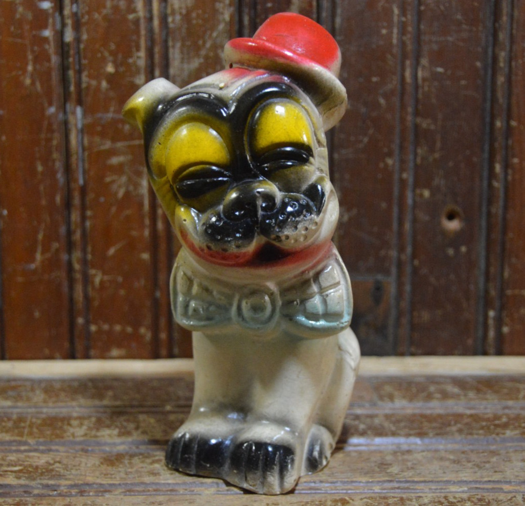 BONZO THE DOG CHALKWARE VINTAGE 1930s CARNIVAL PRIZE FIGURE 7\