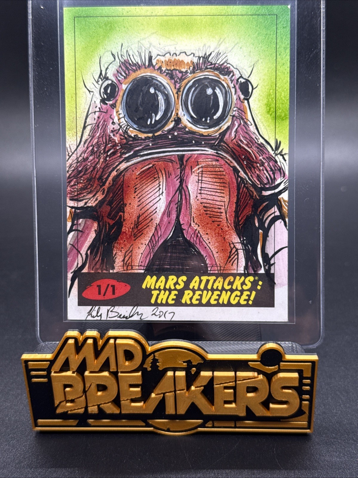 Topps 2017 Mars Attack Sketch Card 1/1 Kiley Beecher