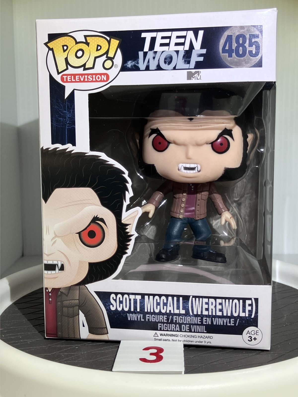VAULTED NIB Funko Pop TV - Teen Wolf: Scott McCall (Werewolf) #485 w/Protector