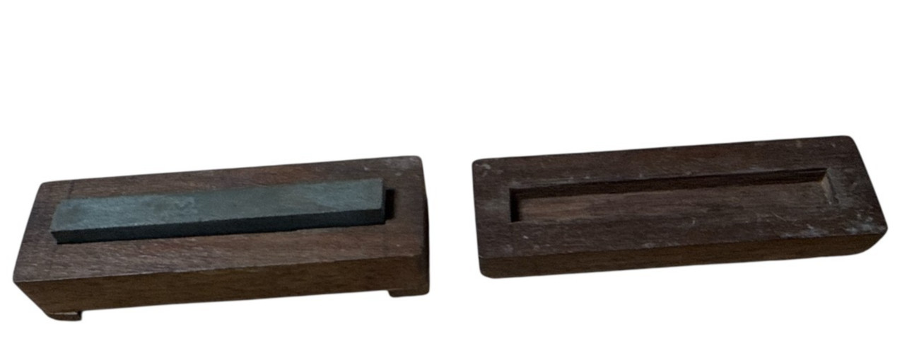 Vintage/Antique Sharpening Stone, Hone Stone, Handcrafted Wood Box 1925