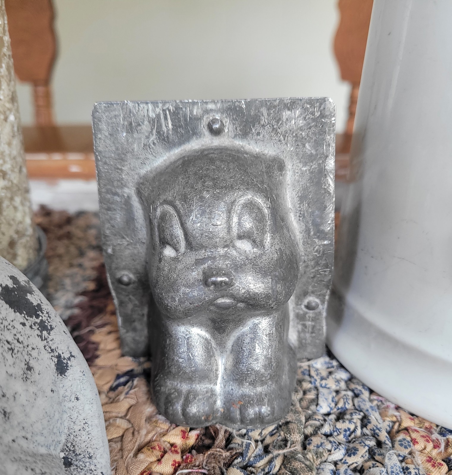 Bonzo The Dog Antique 2 Part Chocolate Mold.  3 1/4\