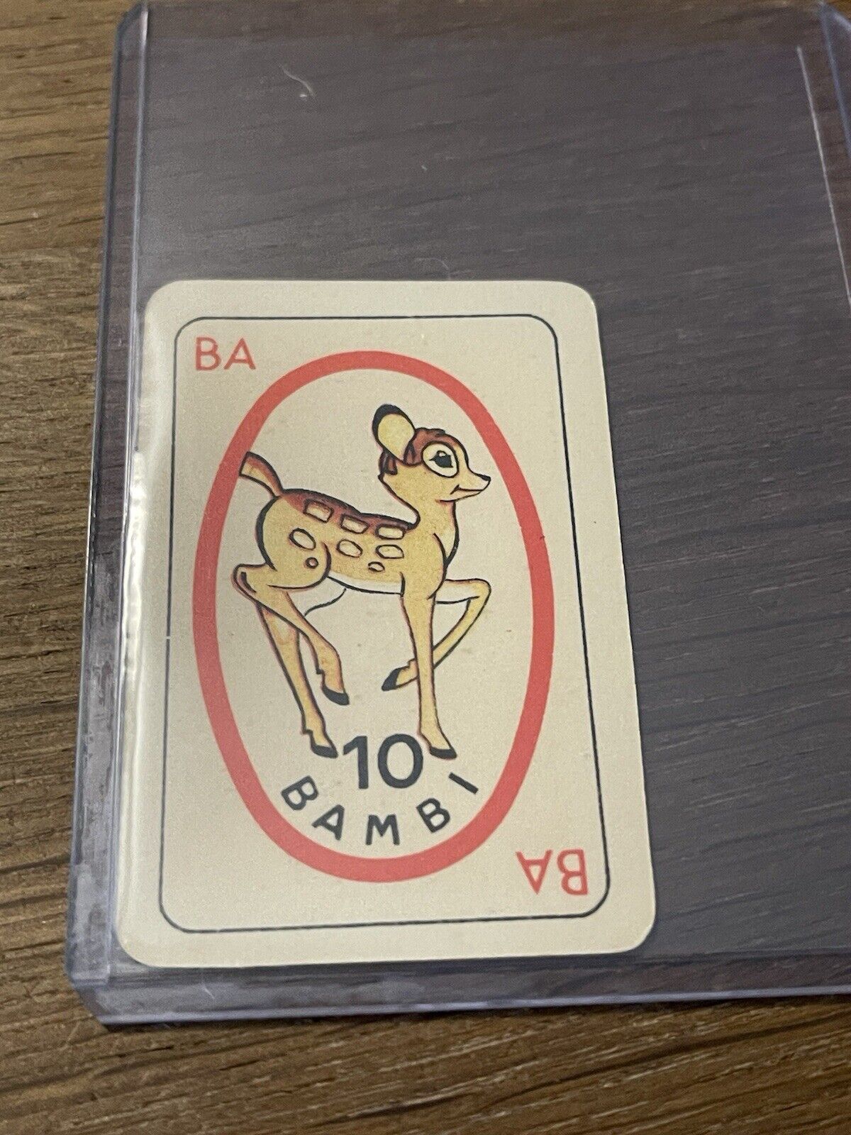 Vintage Rare Italian Disney 🎥 Card Game Bambi Playing Card RARE