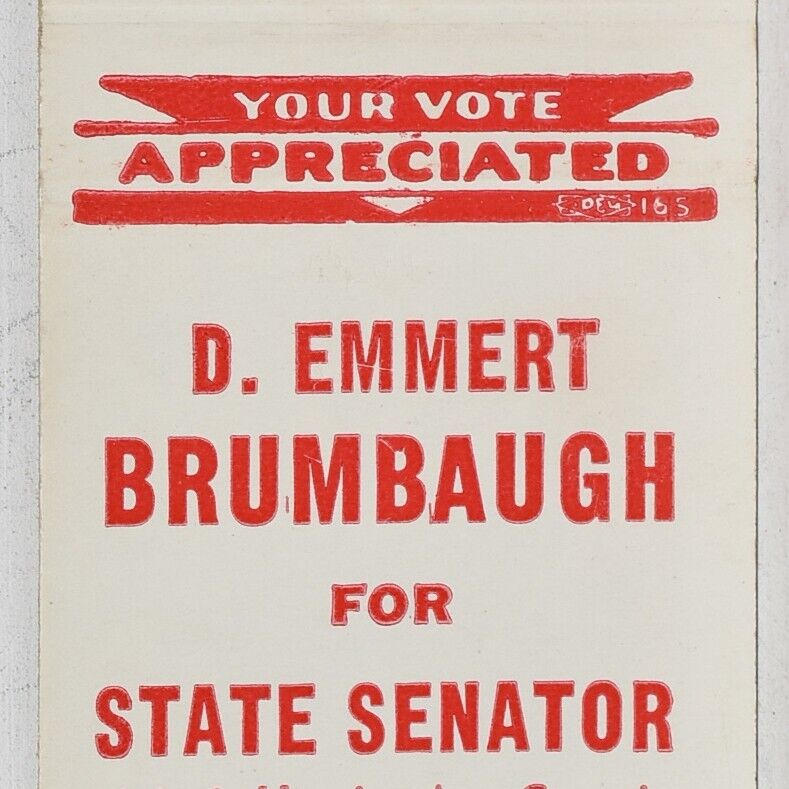 1963 David Emmert Brumbaugh State Senator Blair Huntingdon County Pennsylvania