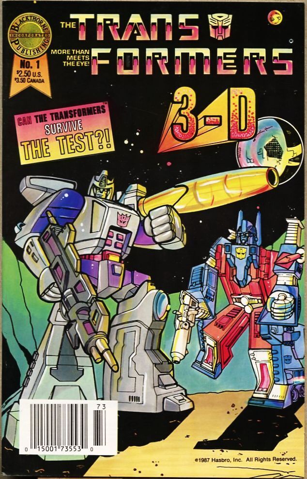 Blackthorne 3-D Series #25 The Transformers In 3-D #1-1987 fn+ 6.5 Make BO