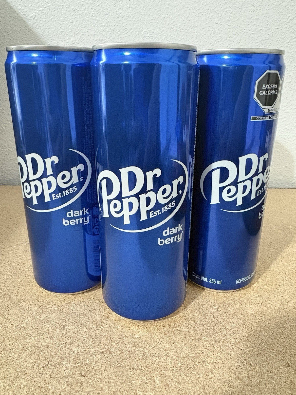 Drinkable DARK BERRY Dr Pepper 6-Pack 355ml/12OZ Cans - 6 Unopened Mexican Cans