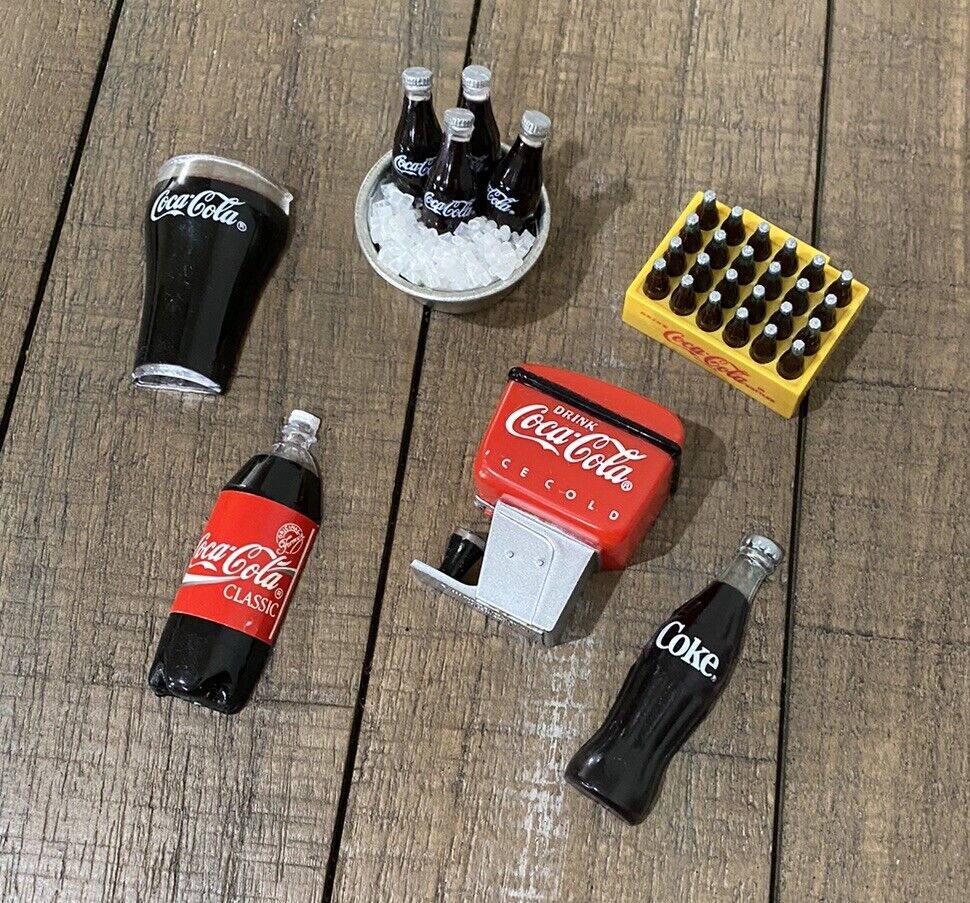 VINTAGE 1990’s Coca-Cola Collectible Miniature Coke Bottles Refrigerator Magnets