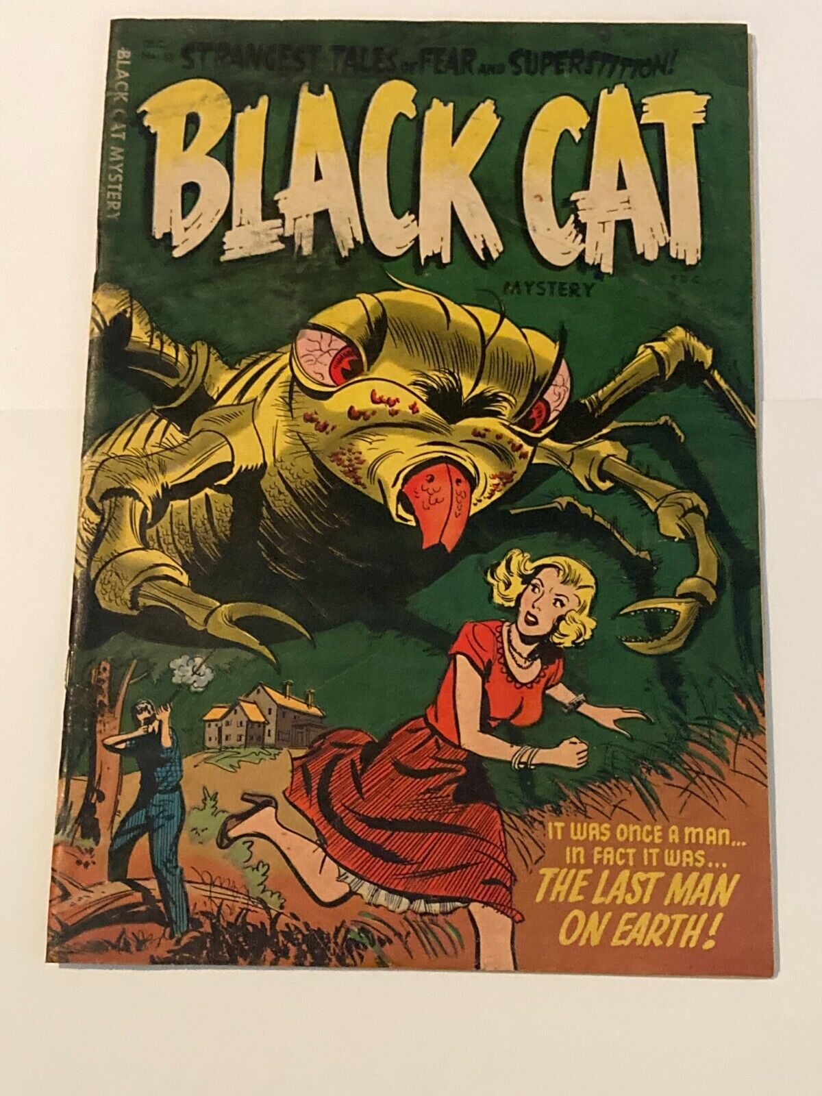 Black Cat Mystery #53 Harvey Comics 1954 page damage