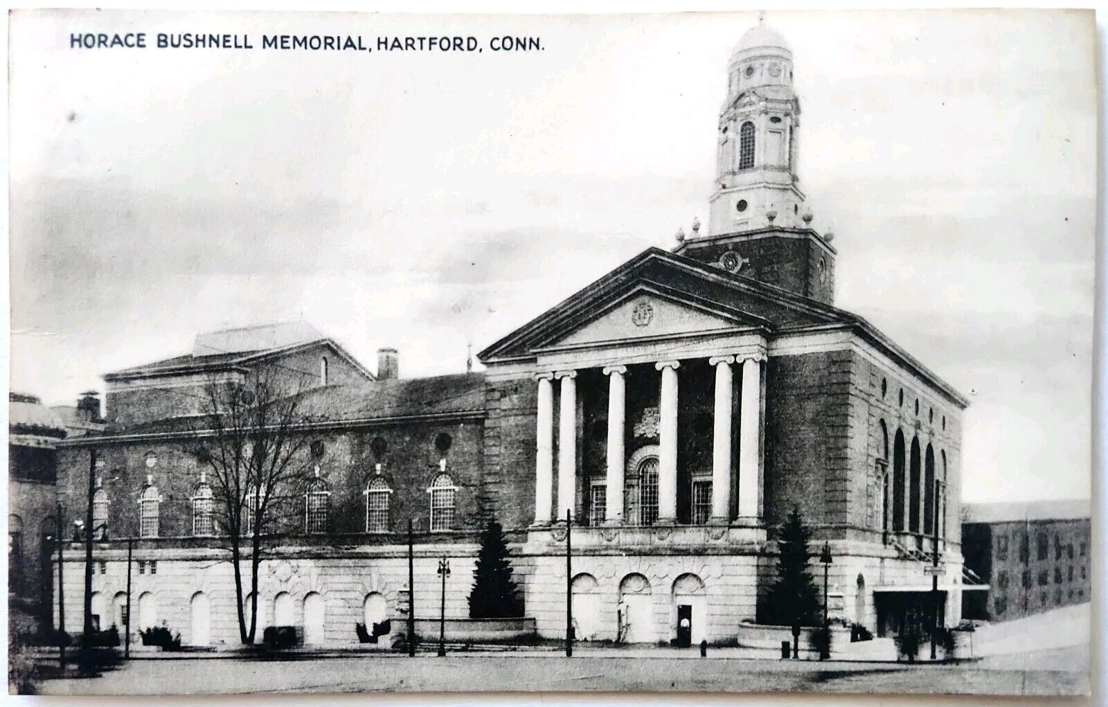 Hartford CT-Connecticut, Horace Bushnell, Memorial, Vintage Postcard Printed DB 