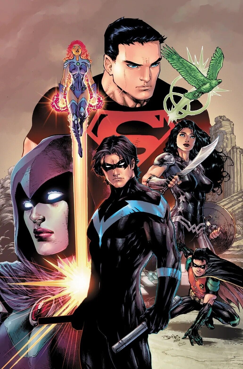 Superboy 11x17 Bruce Wayne POSTER DC Comics Superman Supergirl Nightwing Art